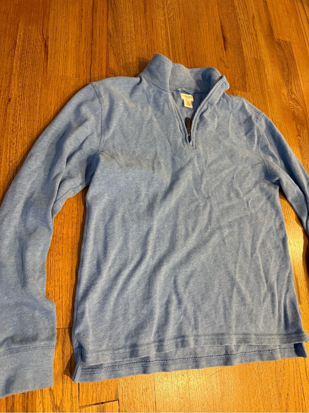 Boys JCrew Light Blue Quarter-Zip Sweater- light weight soft size 12 crewcuts